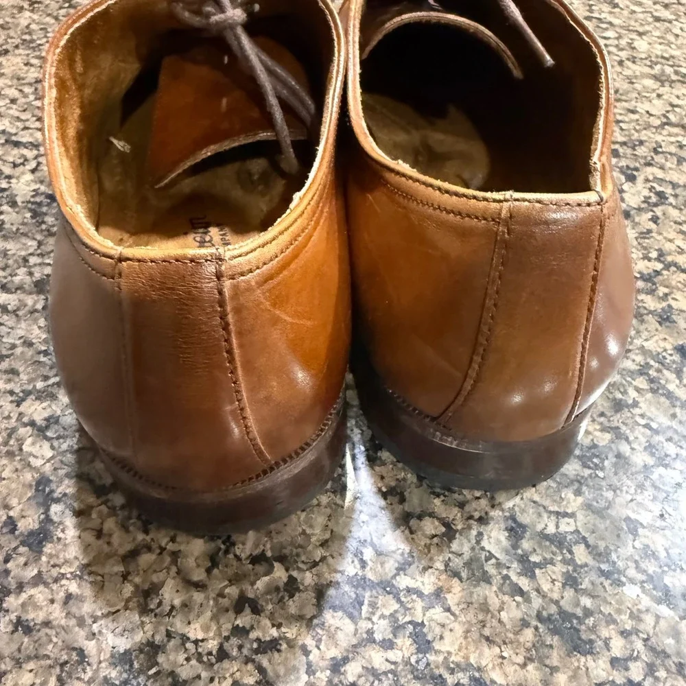 Florsheim Mens Cap‎ Toe Oxford Dress Shoes Brown Leather Memory Foam 10.5D